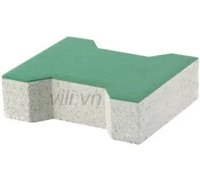 Gạch Vỉa Hè Terrazzo Chữ I Xanh